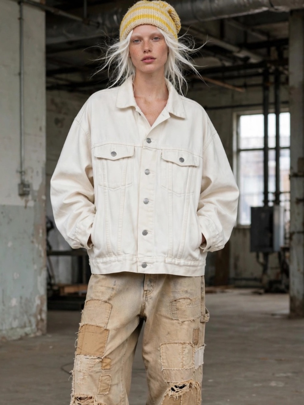 R Jeans NWT White Jean jacket